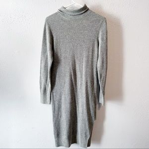All Saints gray ribbed Roza dress wool cashmere blend size small